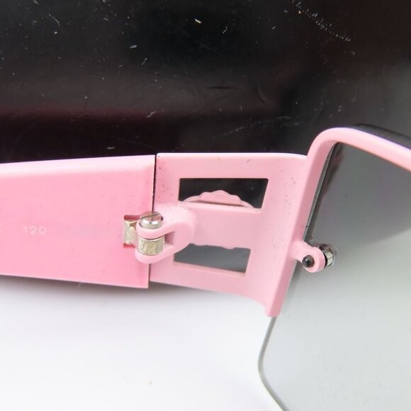 RARE Versace Vintage Medusa Semi Rimless Pink Rose Sunglasses 90s 2029-B - Picture 6 of 10